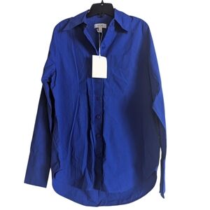 COS Royal Blue Long Sleeve Cotton Shirt